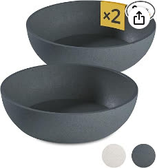 Beige/graue PiuPet Hundenäpfe 2er-Set